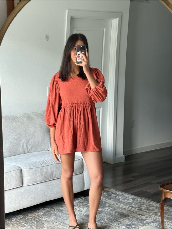 Free People Pants - NWT Free people beach orange romper size small